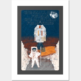 One Small Step for Man Posters and Art